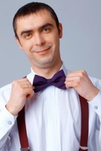men's purple suspenders