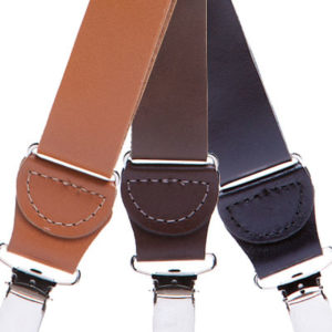 Leather Clip-On Suspenders