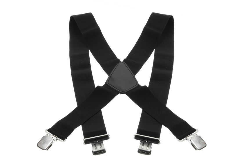 Black Suspenders With Clips